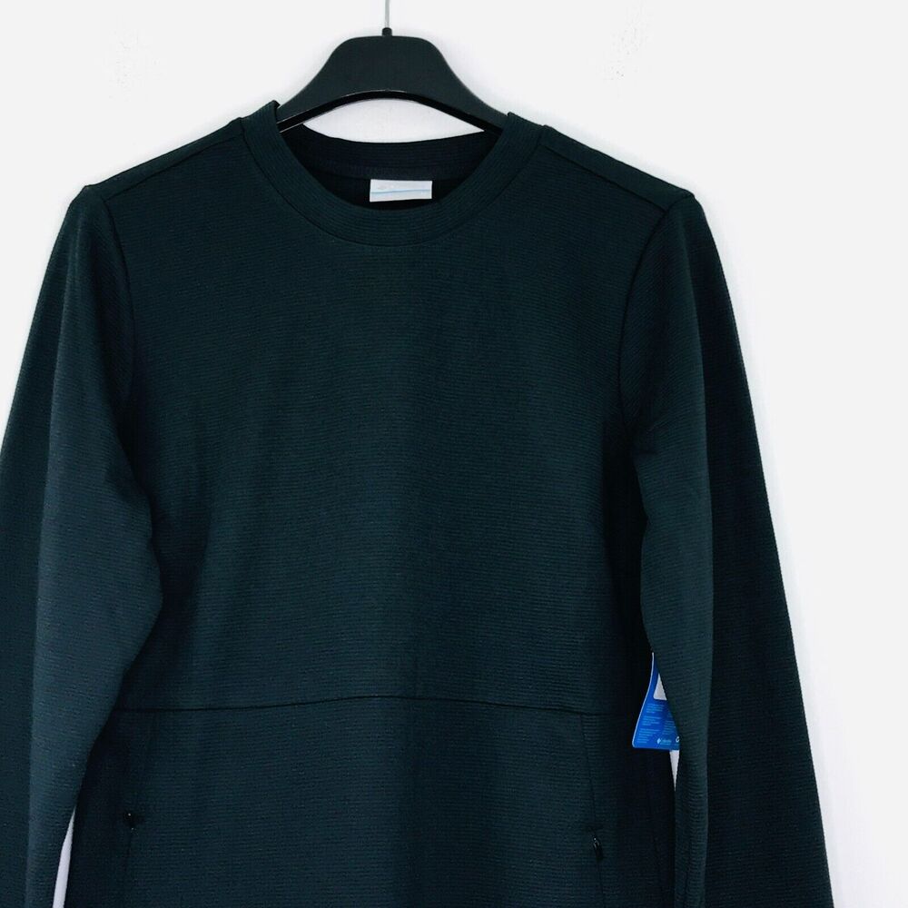 Columbia Women's Medium Dress Black Firwood Ottoman Long Sleeve A-Line NWT AX30 - Picture 2 of 5